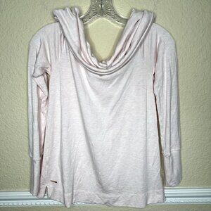 Lilly Pulitzer Belinda Pink Off The Shoulder Cowl Neck Sweater Size XS Baby Pink